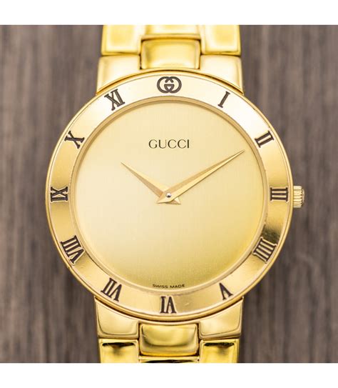 are vintage gucci watches gold plated or gold|old Gucci watch value.